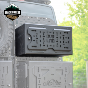 Heckbox 400 mit Auszugsystem für Rohrrahmenträger OVE MB Sprinter, VW Crafter, MAN TGE